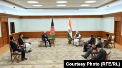 ندریندرا مودی نخست وزیرهند و عبدالله عبدالله رئیس شورای عالی مصالحه ملی