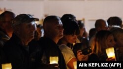 Residents of the Polish town of Wielun mark the 80th anniversary of the outbreak of World War II.