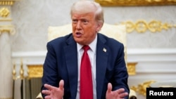 US President Donald Trump at the White House on July 14.