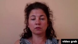 Құқық қорғаушы Елена Семенова. Азаттыққа видеосұхбат берген кезінен алынған кадр.  