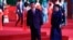 Chinese President Xi Jinping and his wife, Peng Liyuan, arrive for the welcome ceremony for the China-Central Asia summit in Xi'an, China, on May 18.