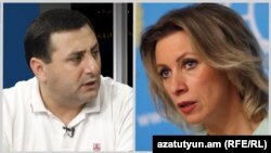 Самвел Фарманян (слева), Мария Захарова