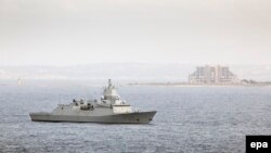 Норвежский фрегат Helge Ingstad, перевозивший сирийское химическое оружие, в Латакии, Сирия. Иллюстративное фото. 