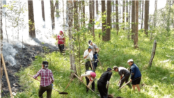 Бөрҗән районында урман янгыны сүндерү