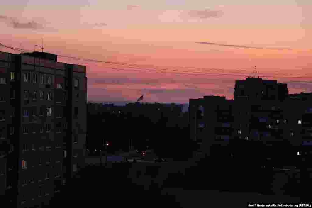 Захід сонця над Краматорськом