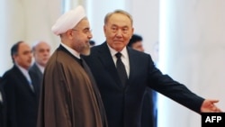 Казакстандын президенти Нурсултан Назарбаев жана Ирандын президенти Хасан Роухани