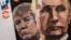 Sankt Peterburgdaky sowgat dükanlarynyň birinde satlyga çykarylan we ýüzüne Orsýetiň prezidenti Wladimir Putin bilen Birleşen Ştatlaryň prezidenti Donald Trampyň suraty çekilen futbolka