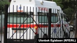 "Тез жардам" машинеси. Иллюстрация.  