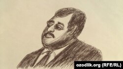 Сурати Ҳаёт Шарифхоҷаев, ки аз ҷониби рассоми номаълум наққошӣ шудааст