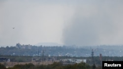 Дим над районом Авдіївки на Донеччині, 13 жовтня 2023 року