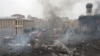 Ukraine -- A general view of Independence Square during on-going anti-government protests in downtown Kyiv, 19 February 2014. 