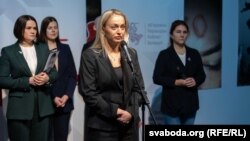 Анжаліка Мельнікава на Беларускім форуме ў Варшаве, канец студзеня 2025 году