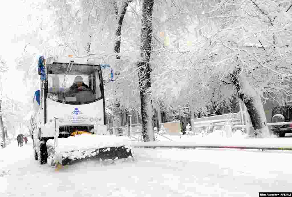 - Мындан башка ДЭУнун 40ка чукул кызматкери иштеп жатат. Таңкы саат төрттөн бери шаардын көчөлөрүнө 60 тонна кум, 7 тонна туз септик. Биздин планда Бишкек шаары боюнча 240 көчөнү карайбыз. Азыр алгачкы планда негизиги өкмөттүк жолдорду жана чоң көчөлөрдү тазалашыбыз керек. Бирок кар токтобой жаап жаткандыктан, бир тазалаган көчөнү бир нече сааттан кийин кайра тазалоого туура келип жатат,-деди Казакбаев.