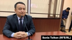 Serkizhan Bilash attends a hearing on the review on extension of his arrest in Nur-Sultan in June.
