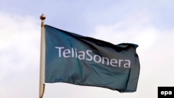 Швециянын TeliaSonera компаниясынын желеги  