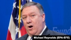 АКШнын мамлекеттик катчысы Майк Помпео. Вашингтон, 20-май, 2018-жыл.