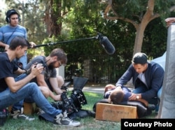 Съемочный процесс "В поисках мамы".