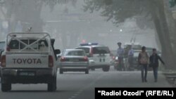 Пыльная буря в Душанбе