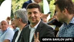 Владимир Зеленский на съезде партии "Слуга народа" в Киеве, 9 июня 2019 года.