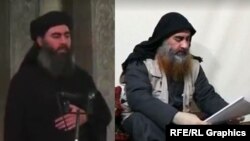Абу-Бакр аль-Багдади на видеозаписях в 2014 и в 2019 году.