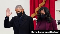Барак и Мишель Обама на церемонии инаугурации Джо Байдена