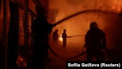 Ուկրաինա - Ռուսական հերթական հարվածներին հաջորդած հրդեհ Խարկովում, հոկտեմբեր, 2025թ.