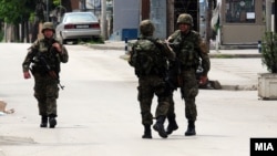 Մակեդոնիա - Ոստիկանները Կումանովոյում, 10-ը մայիսի, 2015թ.