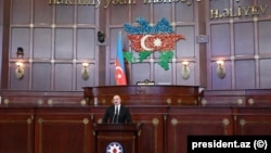 Ադրբեջանի նախագահ Իլհամ Ալիևը ելույթ է ունենում նորընտիր Միլի մեջլիսում, Բաքու, 23-ը սեպտեմբերի, 2024թ.