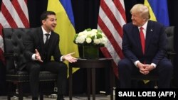 Президент України Володимир Зеленський і президент США Дональд Трамп. Нью-Йорк, 25 вересня 2019 року