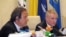 Президент УЕФА Мишель Платини и президент ФФУ Григорий Суркис