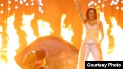 Armenia - Eva Rivas during the dress rehearsal of the Eurovision song contest in Oslo