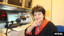 Жамиля Стехликова (Алмаскызы) "Азаттыктын" студиясында, Прага, февраль, 2009