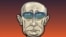 Illustration of Russian president Putin with rockets on glasses