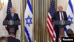 Дональд Трамп і Беньямін Нетаньягу під час пресконференції, 29 вересня 2025 року