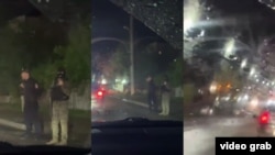 Силовики в Цхинвали, 25 апреля (коллаж)