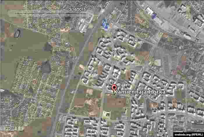 Belarus - photo of Minsk from satellite, Google Maps