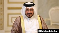 Armenia - Sheikh Abdullah Bin Mohammed Al Thani, chairman of the Air Arabia airline, at a meeting with Armenian Prime Minister Nikol Pashinian, Yerevan, July 14, 2021.