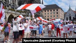 Ланцуг салідарнасьці зь Беларусьсю, Мюнхэн, чэрвень 2020