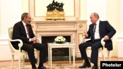 Президент России Владимир Путин встретился с премьер-министром Армении Николом Пашиняном в Кремле, Москва, 13 июня 2018 г.
