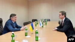 Переговоры в Киеве министров иностранных дел Украины и Германии Леонида Кожары и Гидо Вестервелле