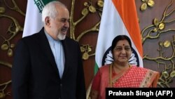 Հնդկաստանի և Իրանի ԱԳ նախարարներ Շուշմա Սվարաջը և Մոհամադ Ջավադ Զարիֆը հանդիպում են Նյու Դելիում, 14-ը մայիսի, 2019թ․