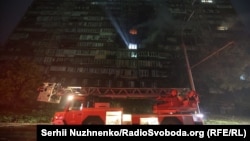Последствия попадания дрона в жилой дом в Печерском район Киева, 10 октября 2025 года