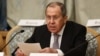 Russian Foreign Minister Sergei Lavrov speaks during an Afghan peace conference in Moscow in 2021.