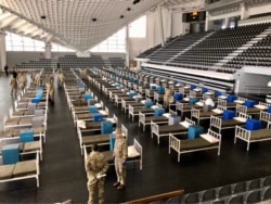 Временный госпиталь для больных COVID-19 в Подгорице, Черногория