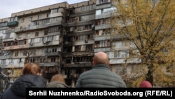 Կիևի բնակելի շենքի վրա ռուսական անօդաչու թռչող սարքի հոկտեմբերի 26-ի հարվածի հետևանքները: