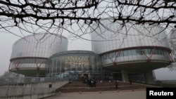 France -- General view of the European Court of Human Rights building in Strasbourg, November 27, 2013