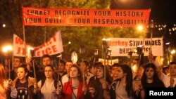 1915-жылдагы Осмон империясынын кыргынын айыптаган акция. Ереван. 23-апрель.