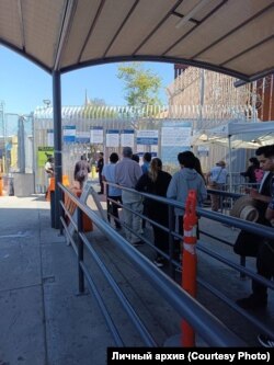 Очередь на границе Мексики и США