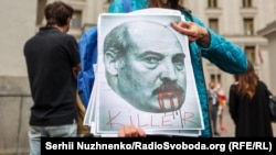 Беларуска байланыштуу Украинада өткөн нааразылыктар. 28-май, 2021-жыл.