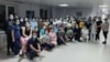 Сотрудники городской больницы № 2 в столице. Фото — со страницы Габита Нурханулы в Facebook'е. 